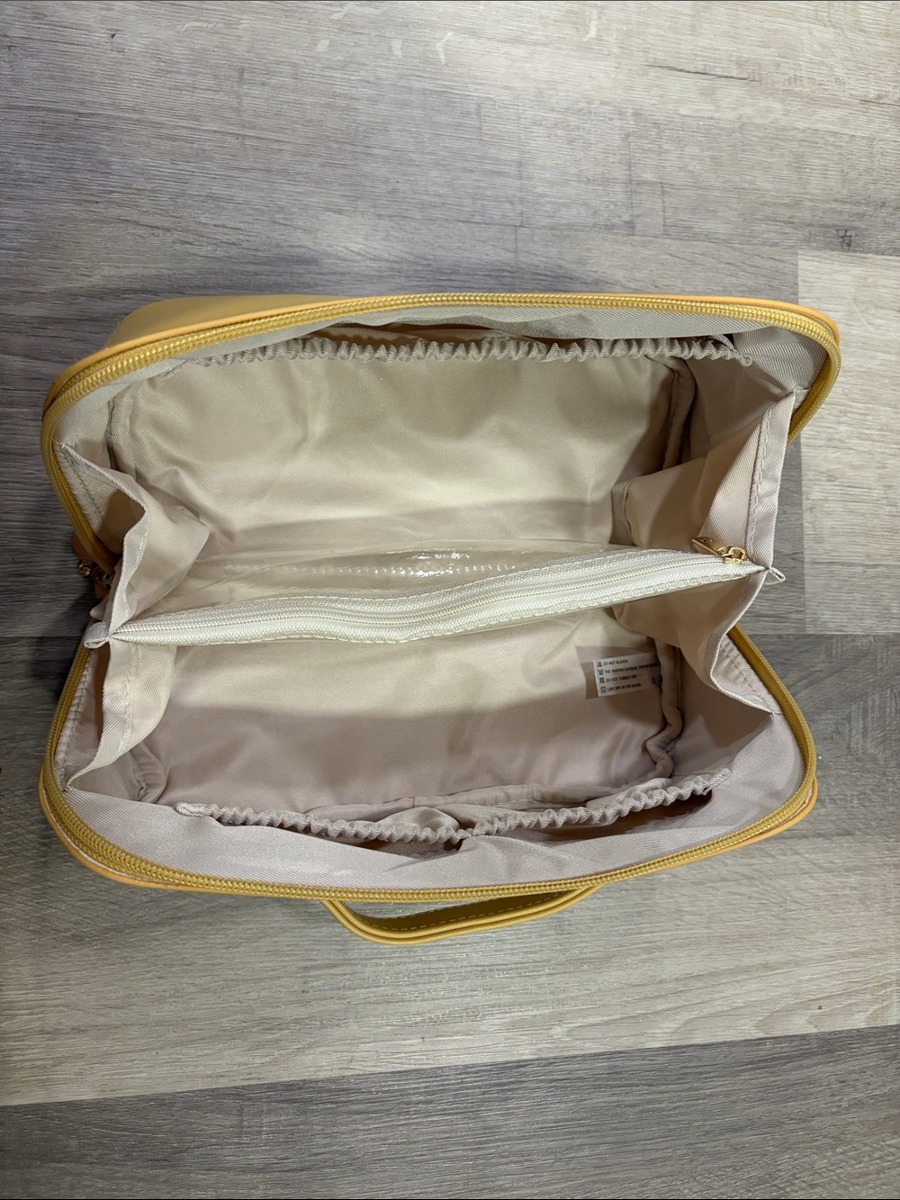 Yellow Top-Handle Cosmetic Case - Picture 4 of 6